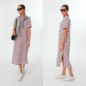 NWT POMANDER PLACE Tuckernuck Americana Stripe Short Sleeve Gio Maxi Dress